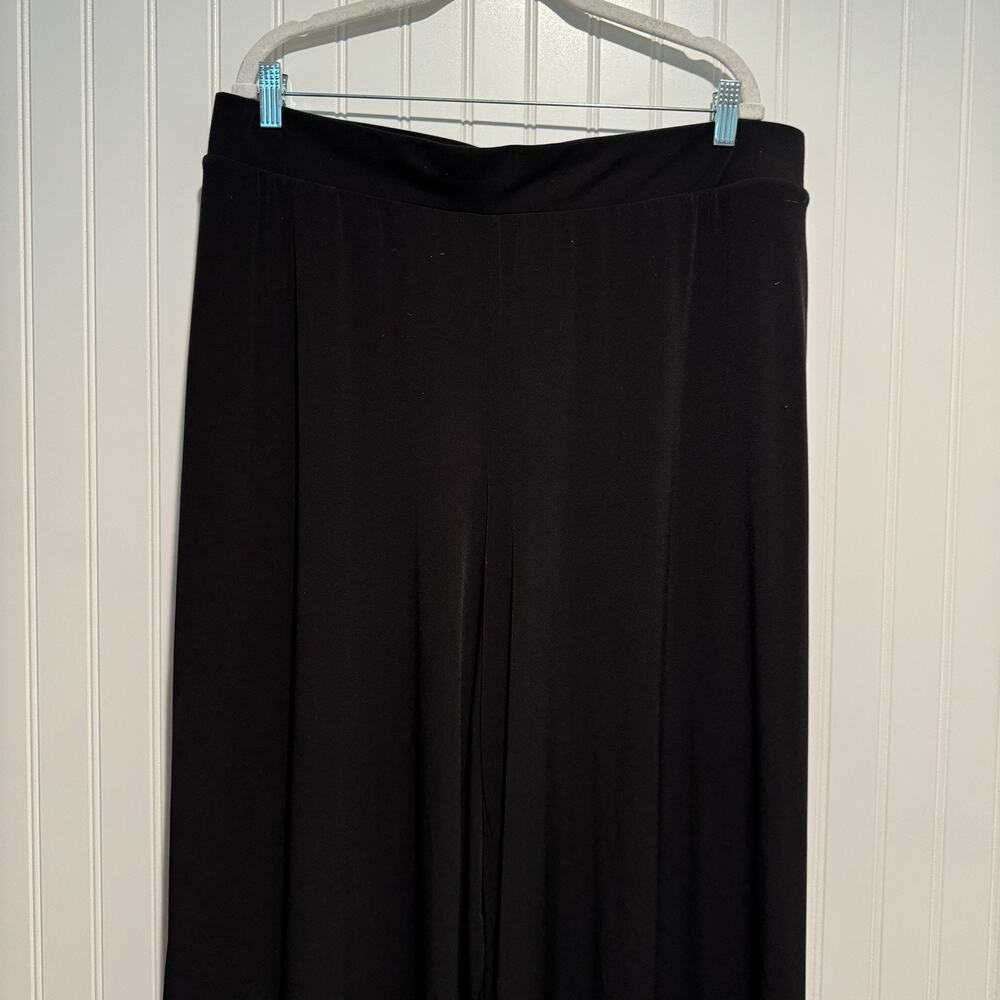 Lane Bryant Black Flowy Wide Leg Pants Pull On Plus Size 14/16 - Picture 3 of 7